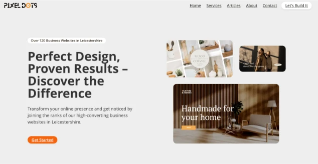 Homepage design example